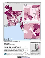 Map: Poverty Gap Index, ADM3: Bangladesh