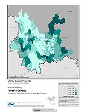 Map: Poverty Density, ADM3: China, Yunnan Province