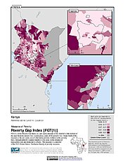 Map: Poverty Gap Index, ADM4: Kenya