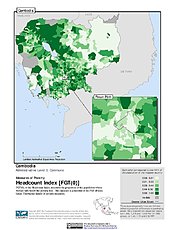 Map: Poverty Headcount Index, ADM3: Cambodia