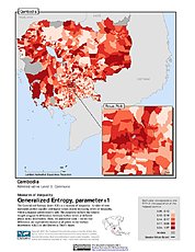 Map: Generalized Entropy Index 1, ADM3: Cambodia