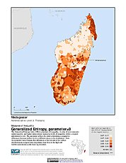 Map: Generalized Entropy Index 0, ADM3: Madagascar