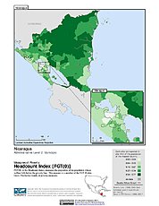 Map: Poverty Headcount Index, ADM2: Nicaragua