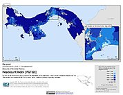 Map: Extreme Poverty Headcount Index, ADM3: Panama