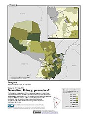Map: Generalized Entropy Index 2, ADM2: Paraguay