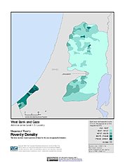 Map: Poverty Density, ADM1: West Bank & Gaza Strip