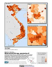 Map: Generalized Entropy Index 0, ADM2: Vietnam
