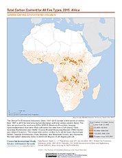 Map: Total Carbon Content All Fire Types (2015): Africa
