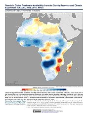 Map: GRACE Freshwater Availability Trends (2002-2016): Africa
