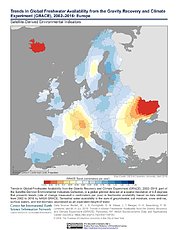 Map: GRACE Freshwater Availability Trends (2002-2016): Europe