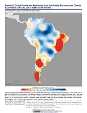Map: GRACE Freshwater Availability Trends (2002-2016): South America