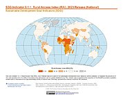 Map: SDGI (2023): 9.1.1 Rural Access Index (RAI), National