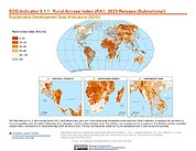 Map: SDGI (2023): 9.1.1 Rural Access Index (RAI), Subnational