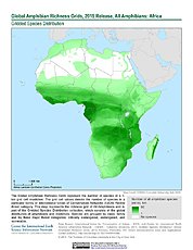 Map: Amphibian Richness, 2015: Africa