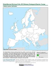 Map: Mammal Richness - Endangered, 2015: Europe