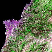 Map: Landsat Image: Beirut, Lebanon
