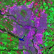 Map: Landsat Image: Calgary, Canada