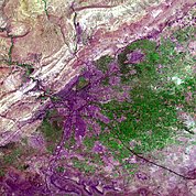 Map: Landsat Image: Damascus, Syria