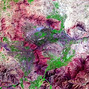Map: Landsat Image: Kabul, Afghanistan