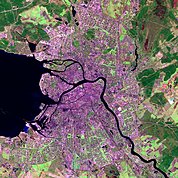Map: Landsat Image: St Petersburg, Russia