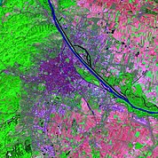 Map: Landsat Image: Vienna, Austria
