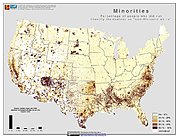 Map: % Minority Population (2000): U.S.A.