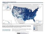 Map: SF1 2010, Non-Hispanic White (%): USA
