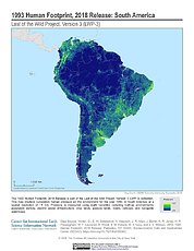 Map: Human Footprint (1993): South America