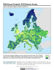 Map: Human Footprint (2009): Europe